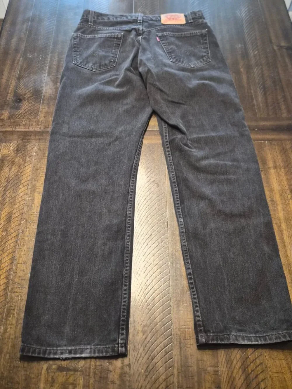 Levis 505 Mens Jeans Size 36x32 Black Regular Fit Straight Leg Y2K 2000 G273